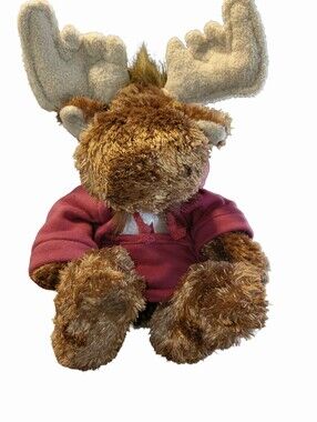 2006 Animal Adventure Harry & David Moose Plush with "M" Hoodie  Vintage EUC